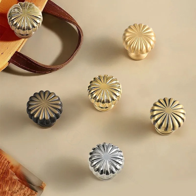 Furniture Hardware Gold - French Simple Brass Ball Knob Single