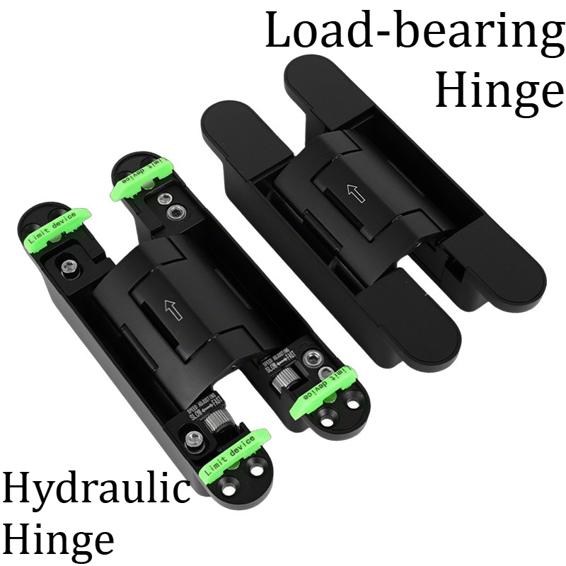 Furniture Hardware Types - Black Hydraulic Door Hinges 2D Adjustable