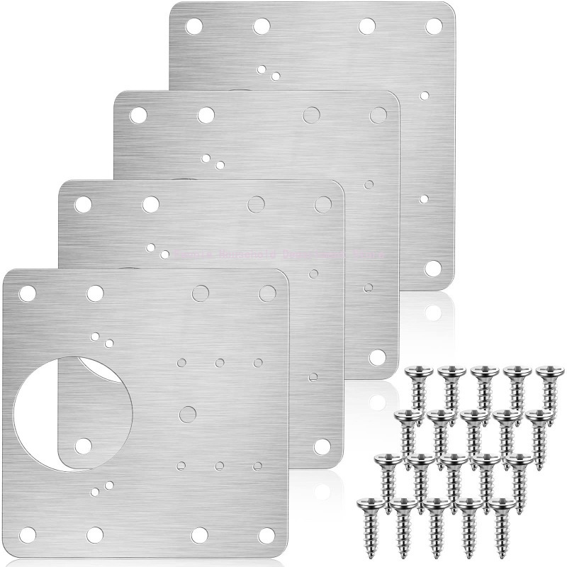 Furniture Hardware Fixing Screws - 2/10Sets Hinge Repair Plate Kitchen Cabinet