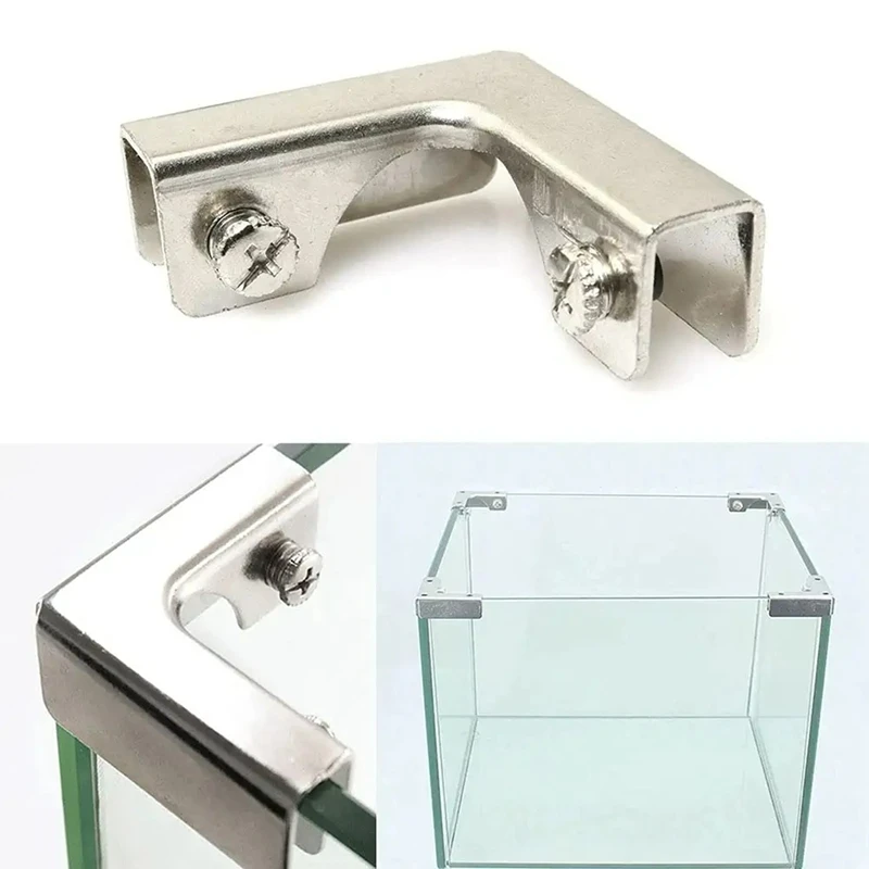 Furniture Hardware Types - 4Pcs L Type Glass Fixing Clip