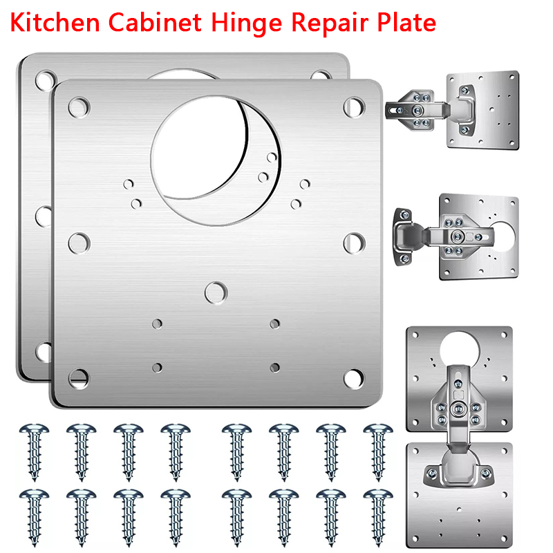 Furniture Hardware Fixing Screws - 2/10Pcs Sets Hinge Repair Plate Kitchen