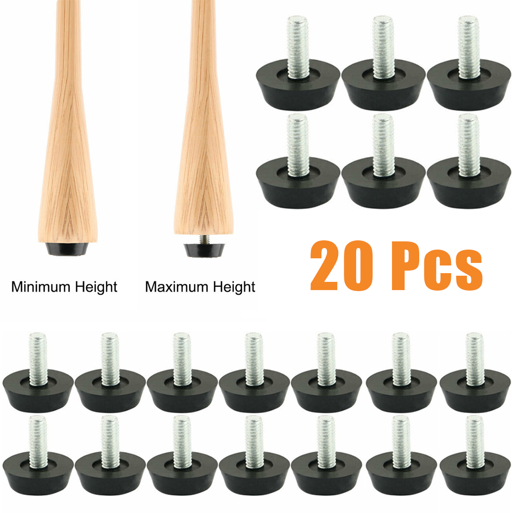 Furniture Screw Type - 20 Pcs M6 Screw Type Leveling