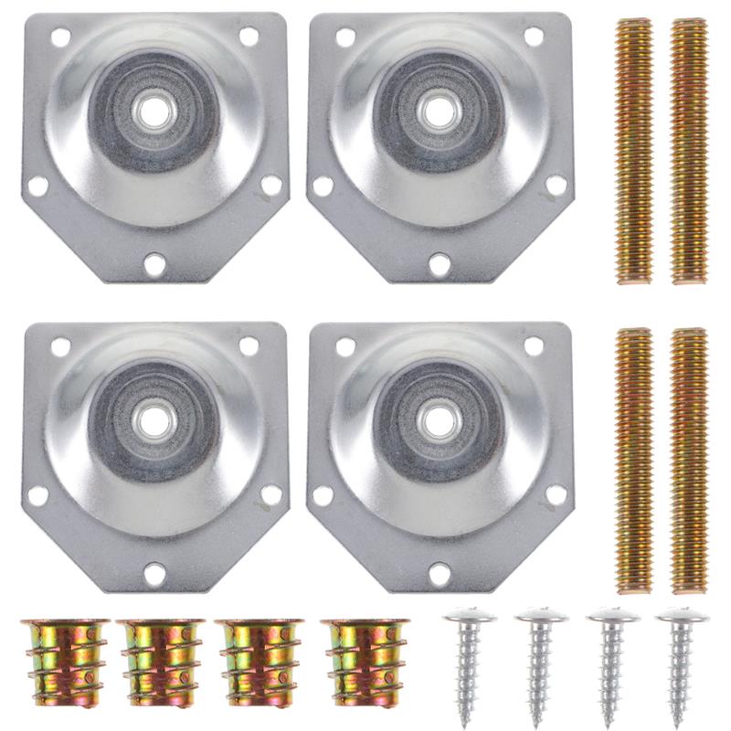 Furniture Hardware Fixing Screws - 4pcs Angled Legs Fixing Plate Bracket