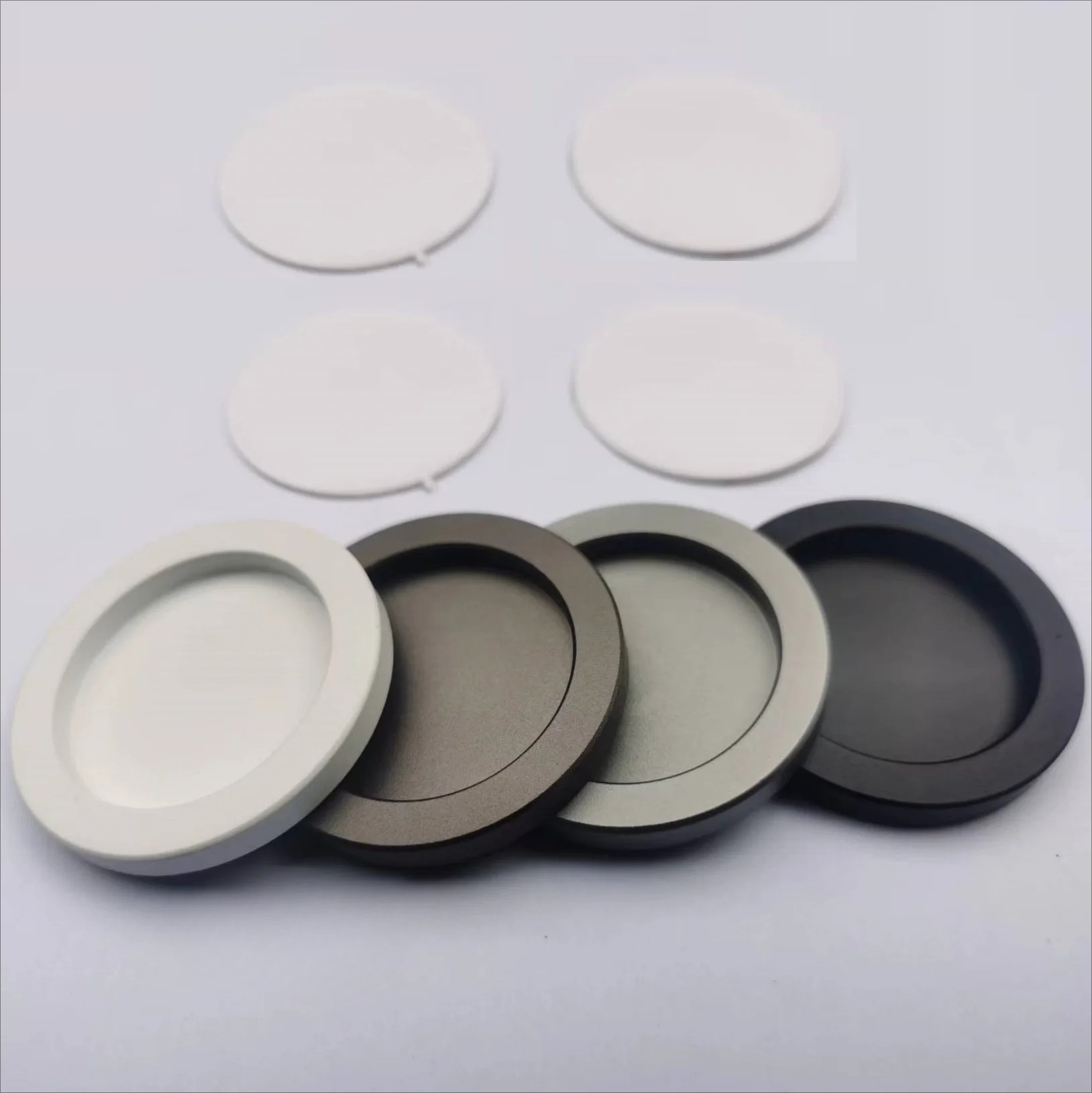 Furniture Hardware Gold - 4Pcs Aluminum Round Sticking Thin Finger