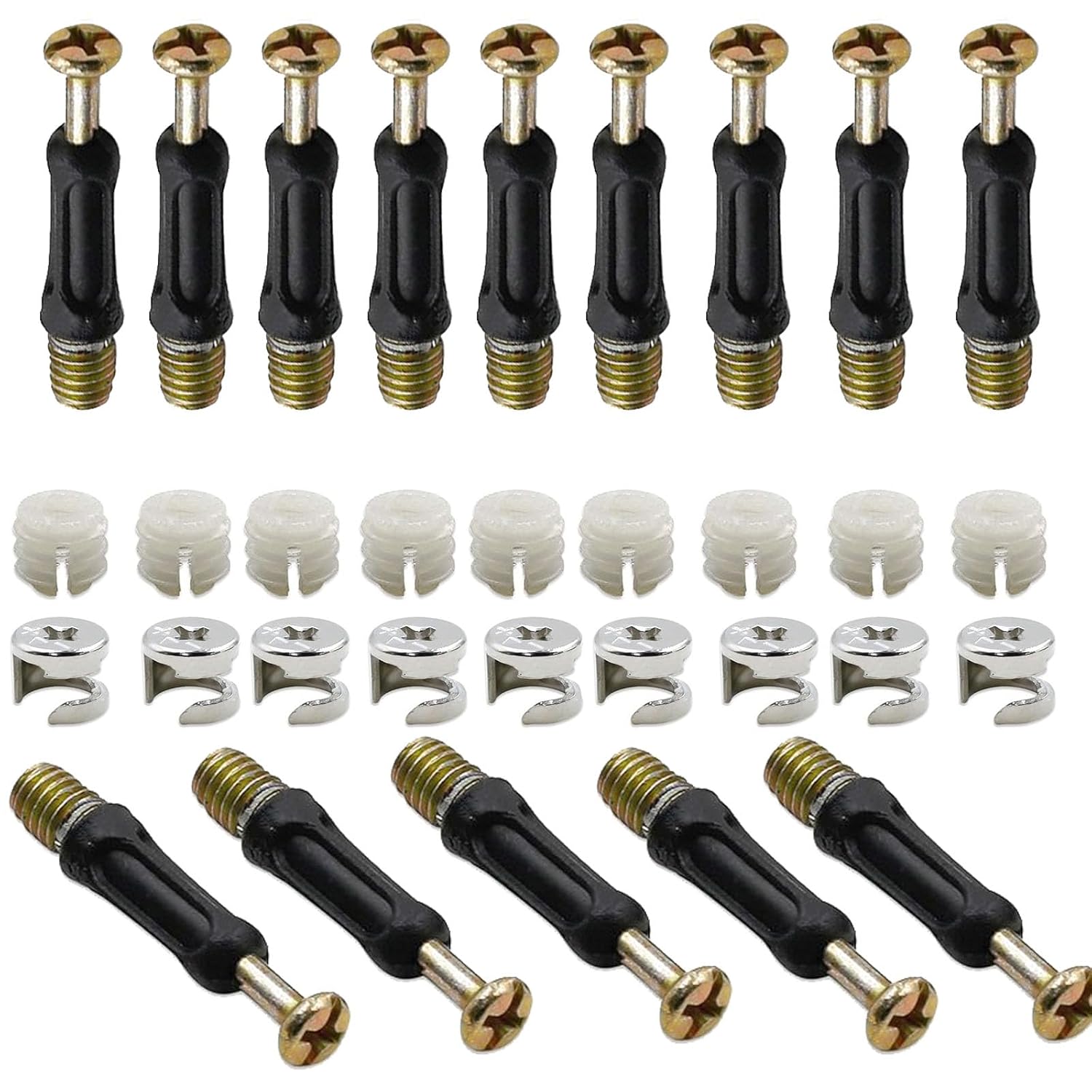 Furniture Joinery Hardware - 50 Sets 3 in 1 Furniture