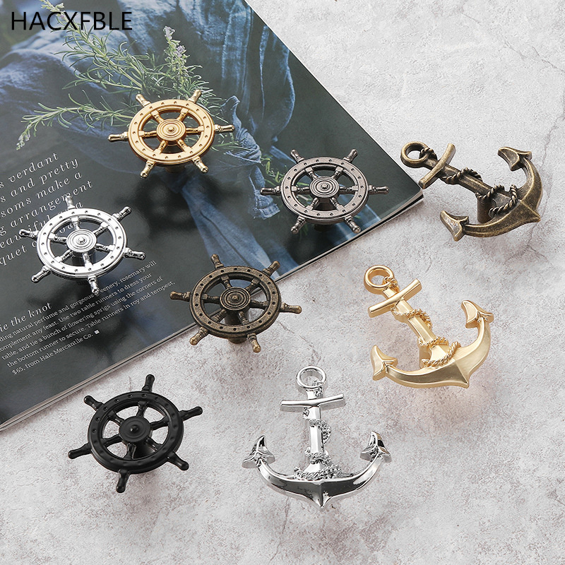 Furniture Hardware Gold - Navigation Decoration Ship Anchor Silver Cabinet