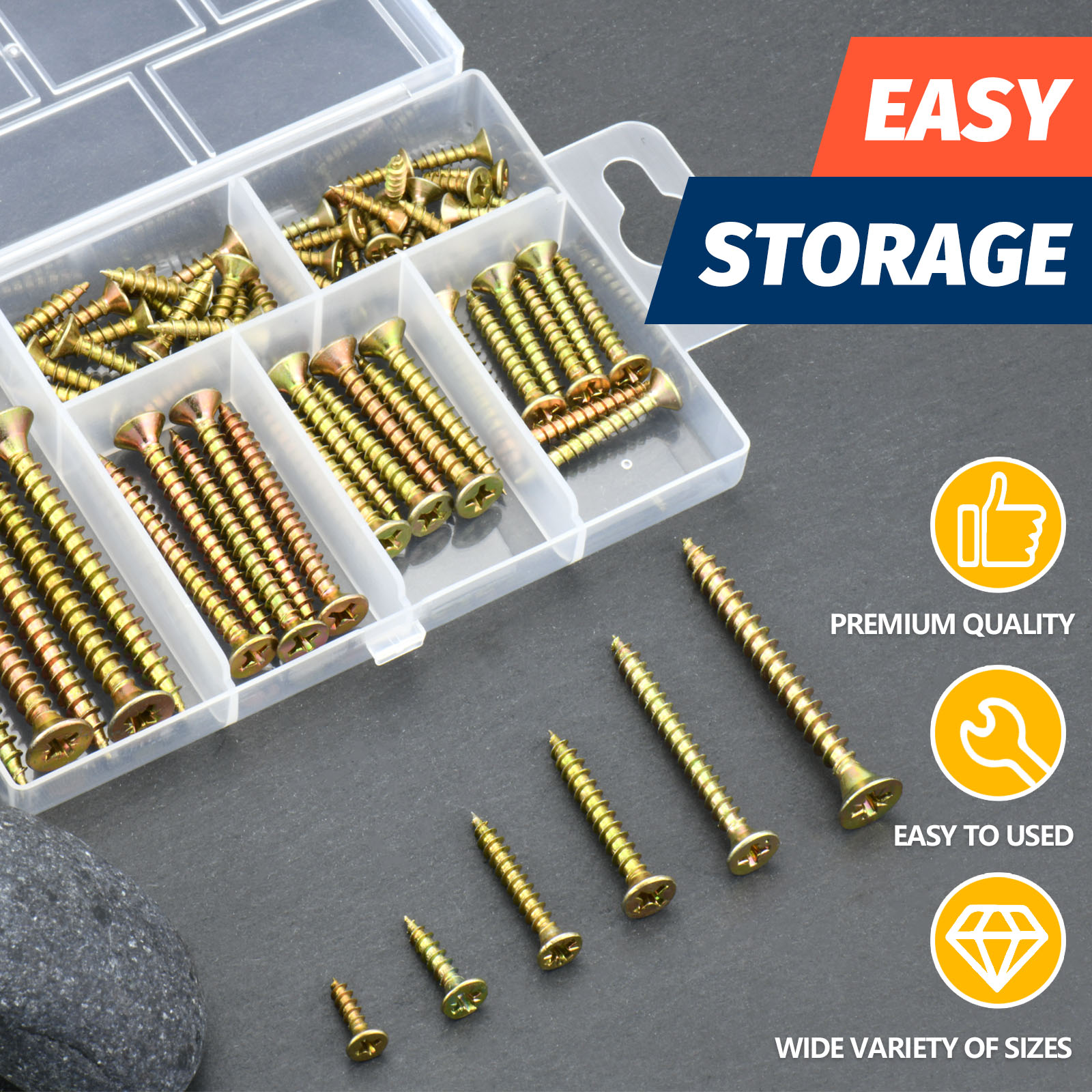 Furniture Hardware Fixing Screws - High Hardness Wood Screws Kit (6