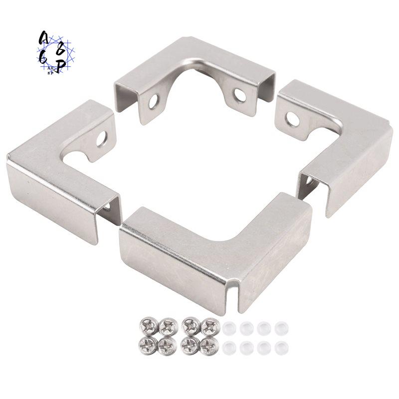 Furniture Hardware Types - A68P-4Pcs L Type Glass Fixing Clip