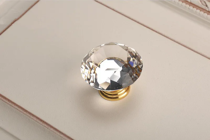 Crystal Gold Cupboard Knobs Ha - Furniture Hardware Gold 评论和价格