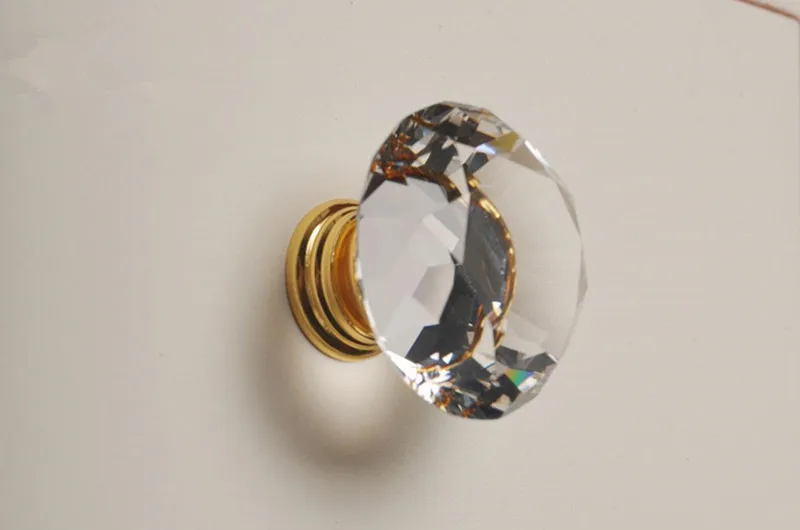 Crystal Gold Cupboard Knobs Ha - Furniture Hardware Gold 评论和价格