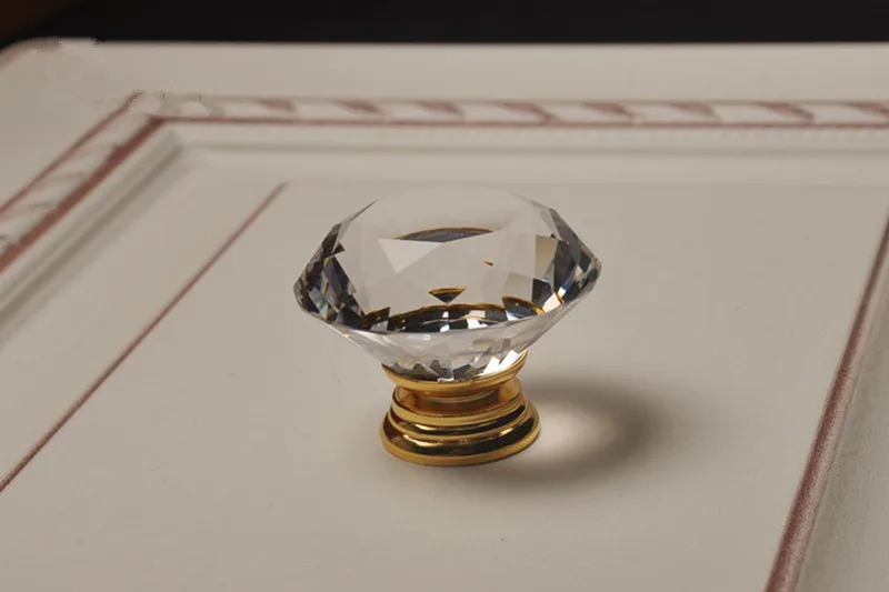 Crystal Gold Cupboard Knobs Ha - Furniture Hardware Gold 评论和价格
