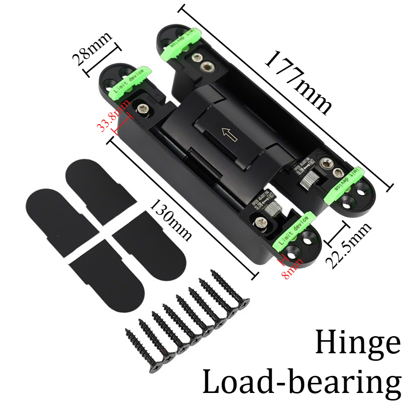Black Hydraulic Door Hinges 2D - Furniture Hardware Types 评论和价格