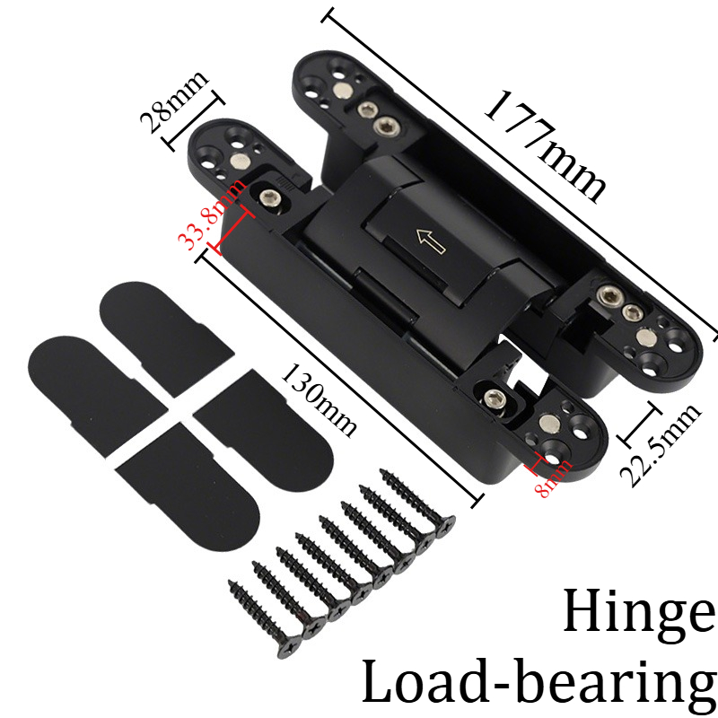 Black Hydraulic Door Hinges 2D - Furniture Hardware Types 评论和价格