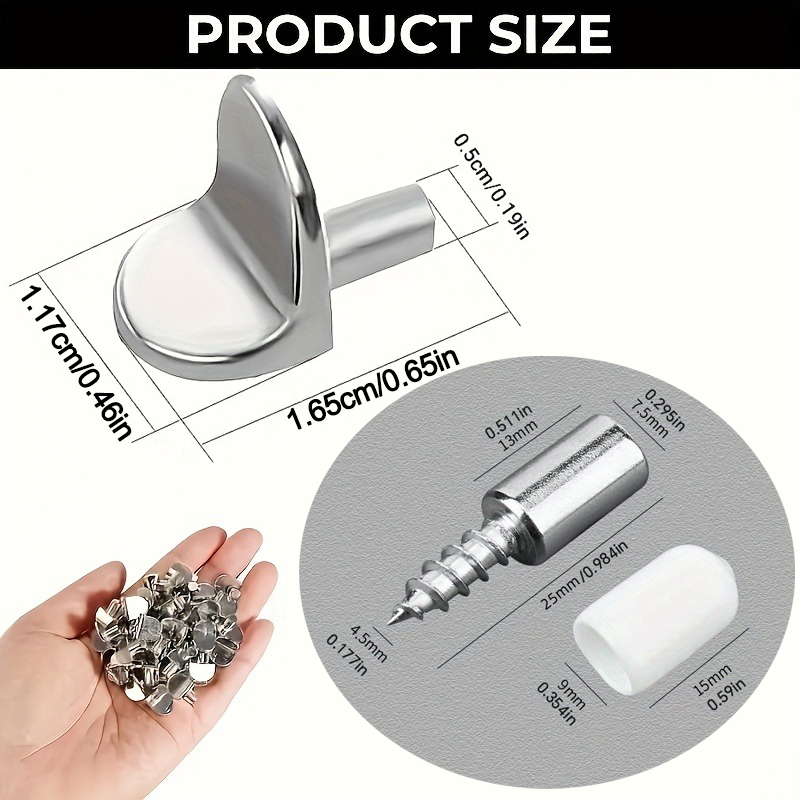 Metal Shelf Support Pegs, 2 St - Furniture Screw Type 评论和价格
