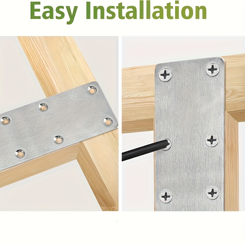 6Pcs Stainless Steel Metal Str - Furniture Hardware Wood 评论和价格