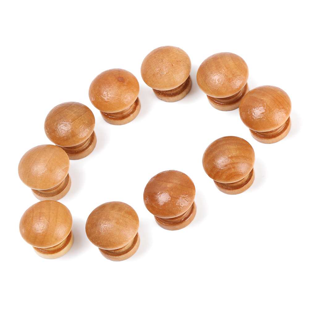 10pcs/Lot Round Shape Natural  - Furniture Hardware Wood 评论和价格