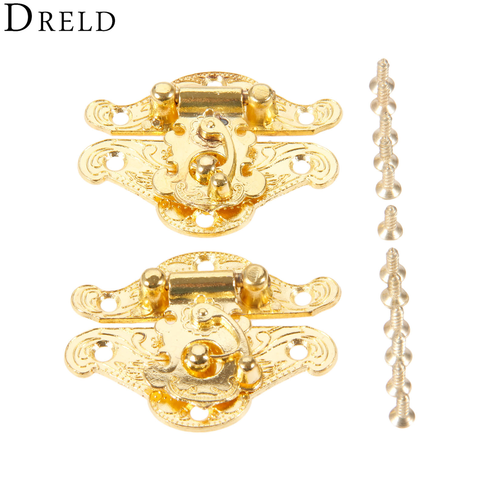 DRELD 2Pcs Antique Gold Box La - Furniture Hardware Gold 评论和价格