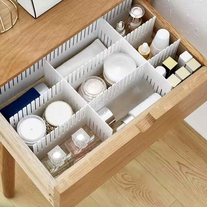 4/8/12PCS Adjustable Drawer Di - Drawer Organizer Peg 评论和价格
