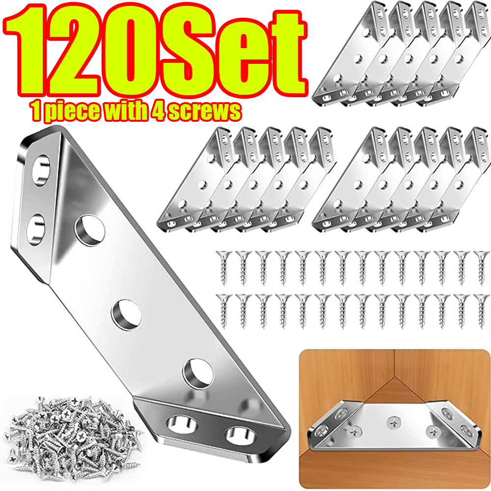 1-120Set Furniture Corner Conn - Furniture Hardware Fixing Screws 评论和价格