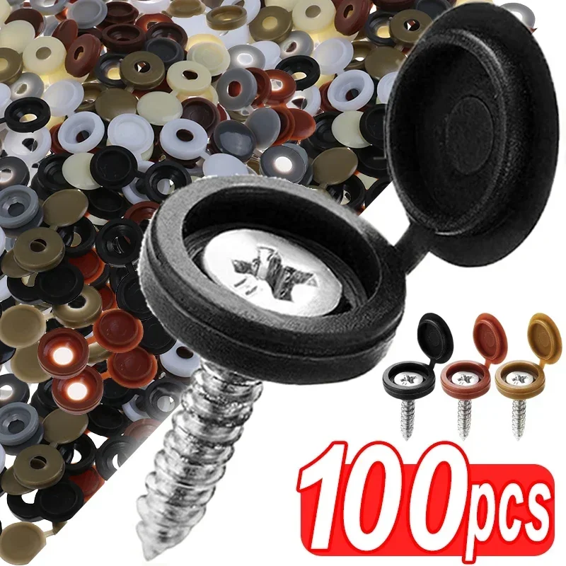 Hinged Plastic Screw Cap Cover - Furniture Hardware Fixing Screws 评论和价格
