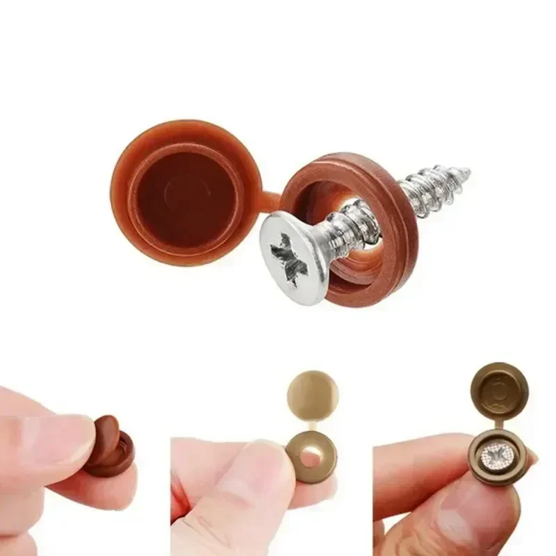 Hinged Plastic Screw Cap Cover - Furniture Hardware Fixing Screws 评论和价格