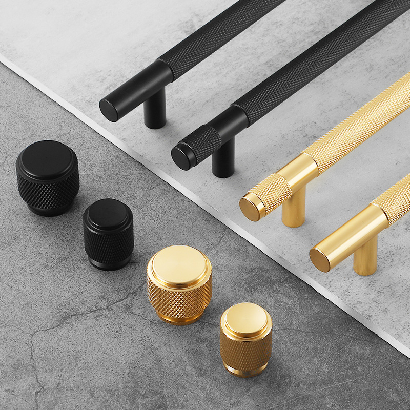 Black Gold Knurled Kitchen Cup - Furniture Hardware Gold 评论和价格