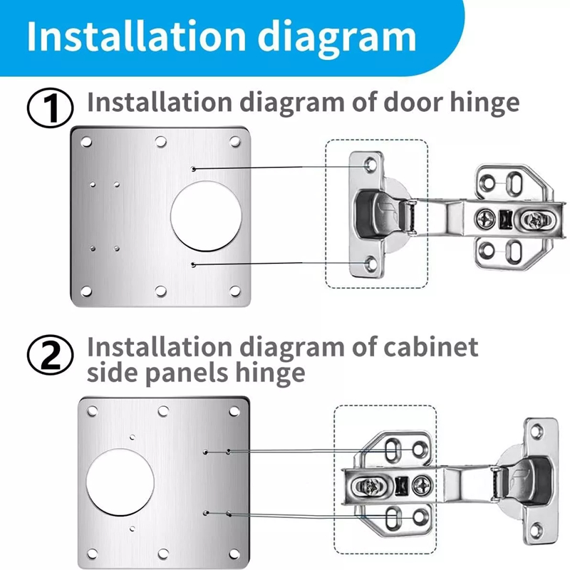 2/10Pcs Sets Hinge Repair Plat - Furniture Hardware Fixing Screws 评论和价格