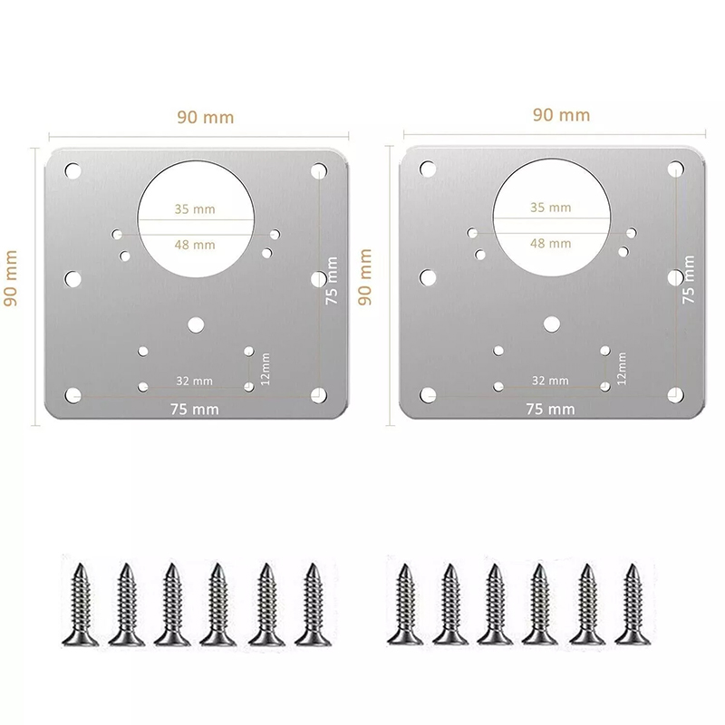 2/10Pcs Sets Hinge Repair Plat - Furniture Hardware Fixing Screws 评论和价格