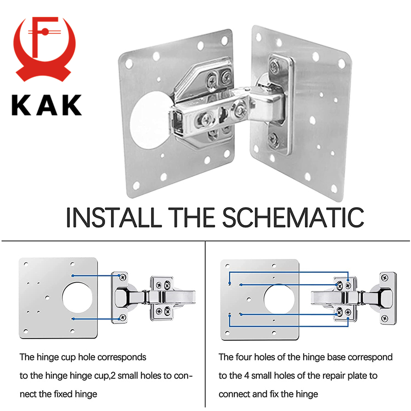 KAK 8pcs Hinge Repair Plate Br - Furniture Hardware Fixing Screws 评论和价格
