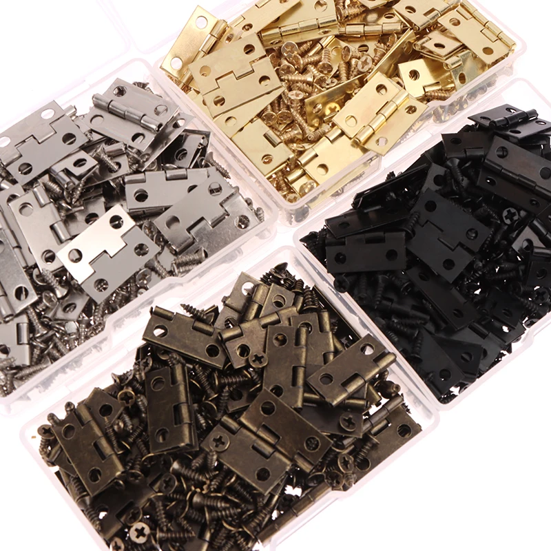 50pcs/box Hinges + 200 Screws  - Furniture Hardware Gold 评论和价格