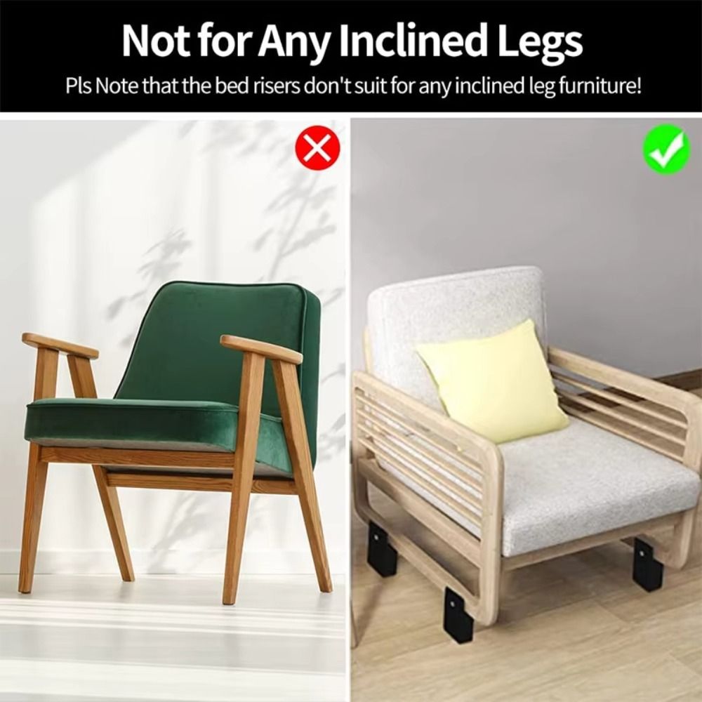 Splint-type Chair Feet Riser S - Furniture Screw Type 评论和价格