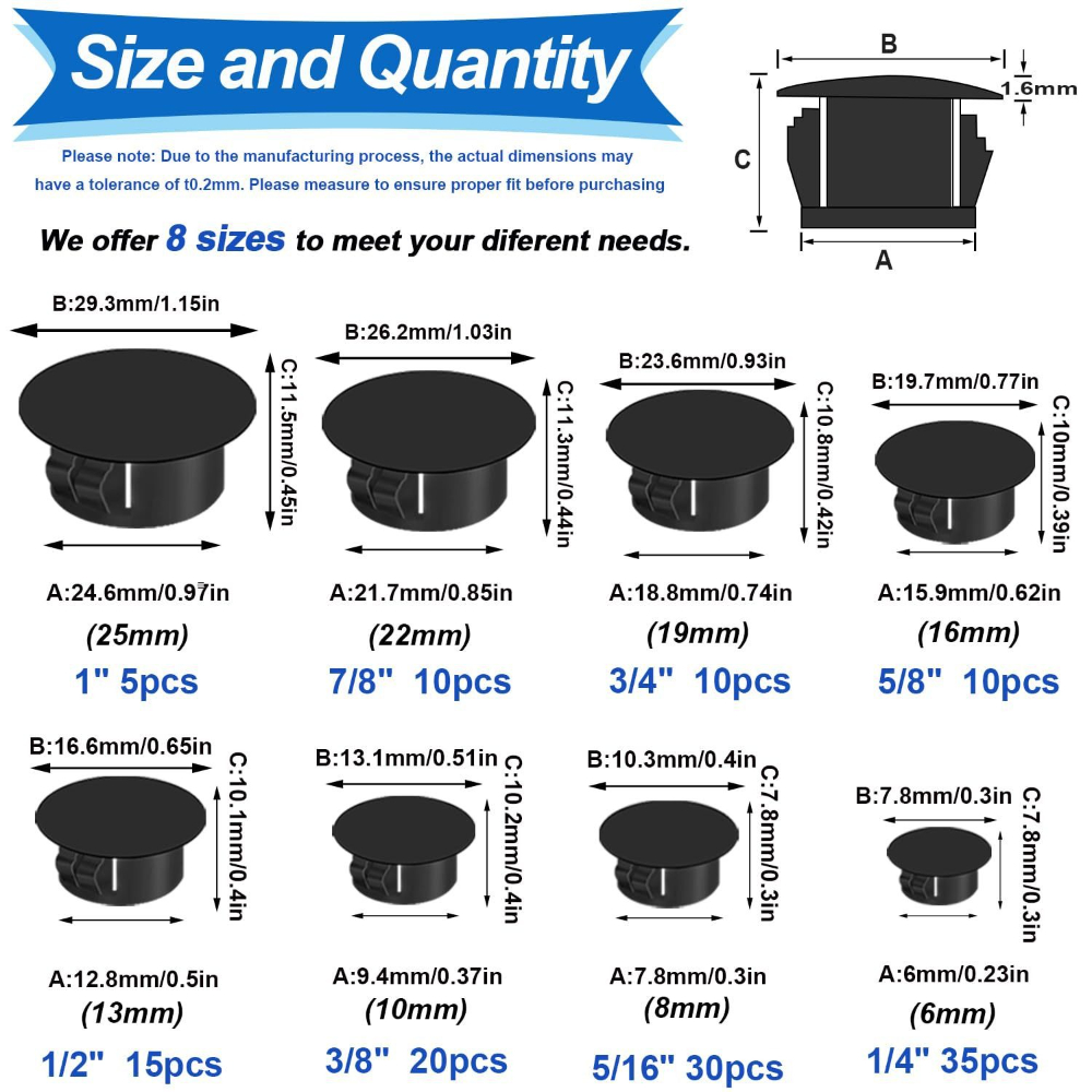 135pcs Black Cover Screw-type  - Furniture Screw Type 评论和价格