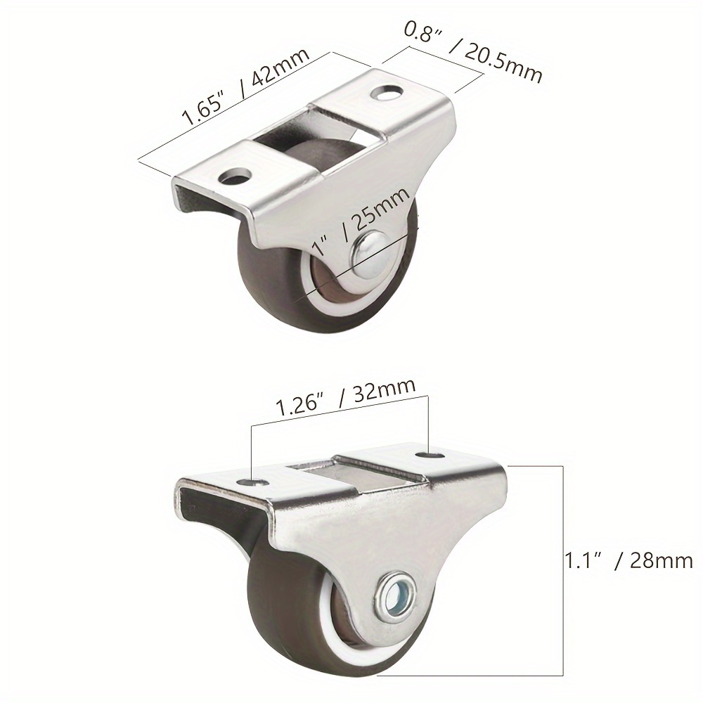 Fixed Caster Wheels, Heavy Dut - Furniture Hardware Fixing Screws 评论和价格