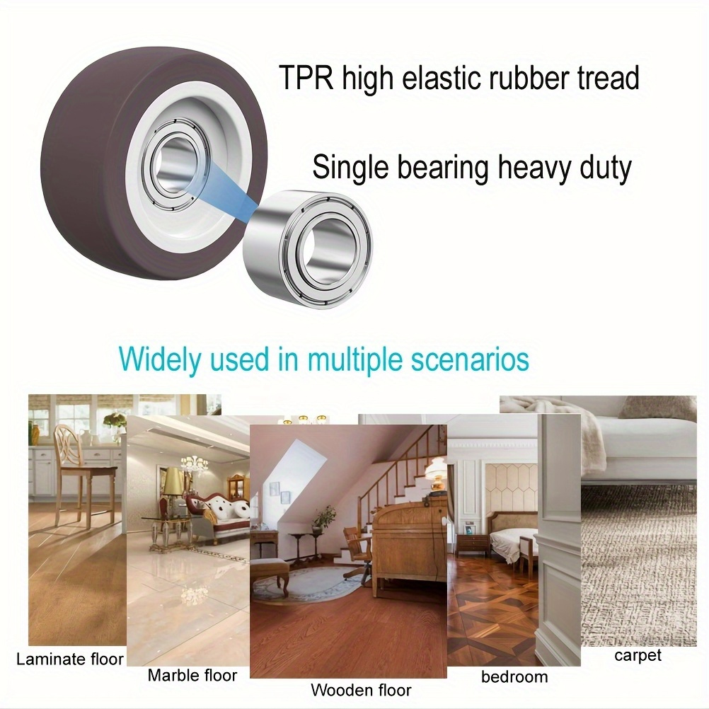 Fixed Caster Wheels, Heavy Dut - Furniture Hardware Fixing Screws 评论和价格