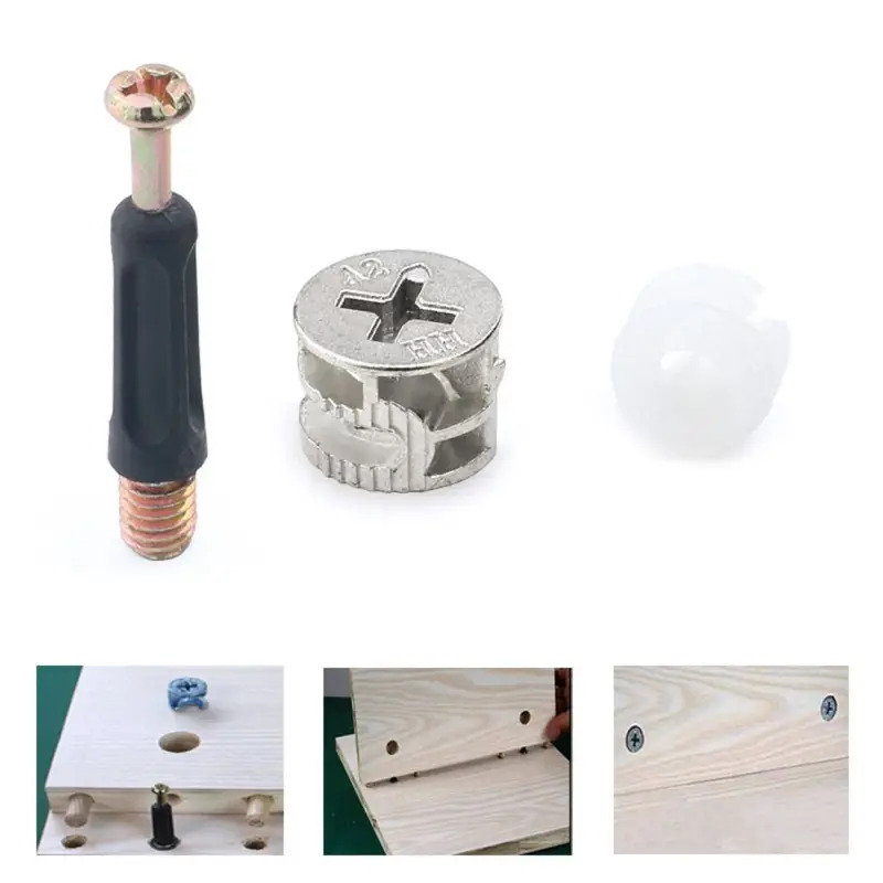 100pcs Furniture Three-In-One  - Furniture Hardware Fixing Screws 评论和价格