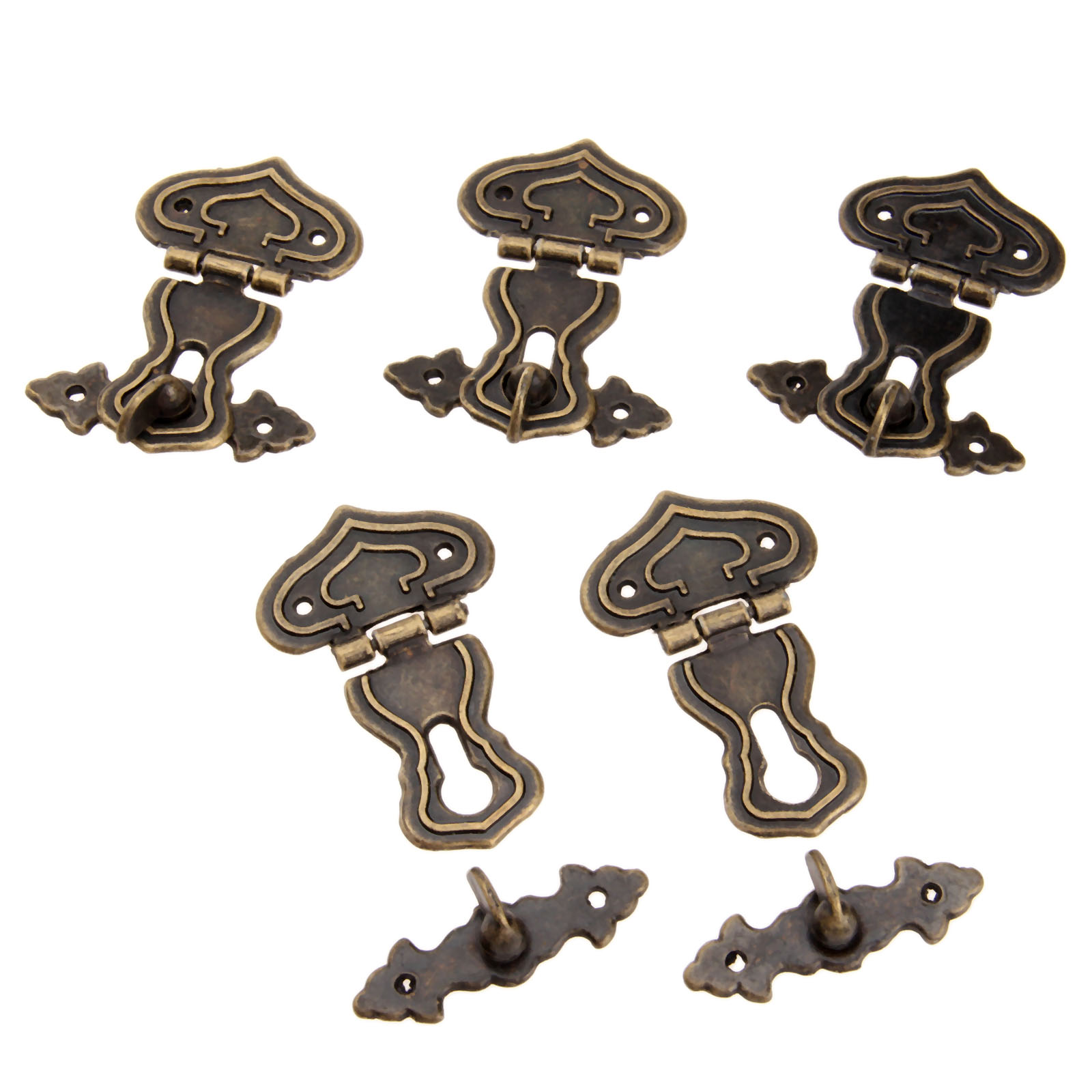 5Pcs 63x47mm Antique Metal Loc - Furniture Hardware Wood 评论和价格