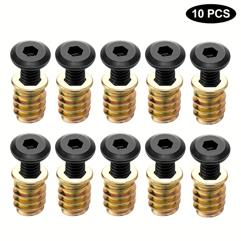 10PCS Nut Threaded Inserts Com - Furniture Hardware Wood 评论和价格