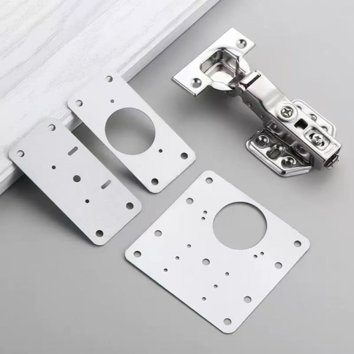 Hinge Repair Plate Kitchen Cab - Furniture Hardware Fixing Screws 评论和价格