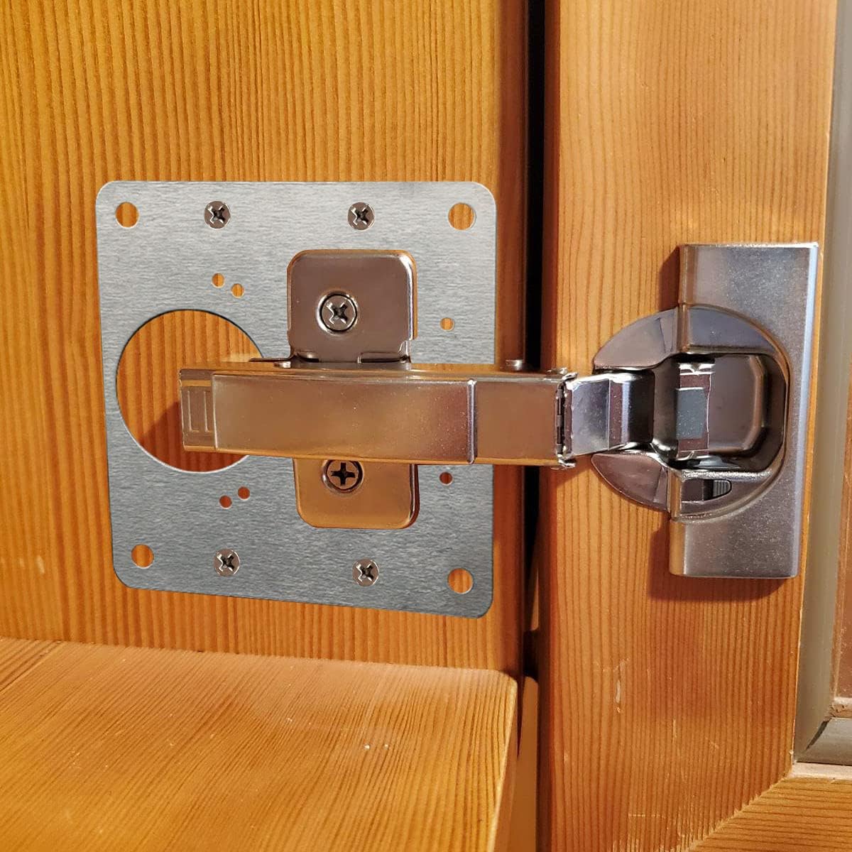 Cabinet Door Hinge Repair Plat - Furniture Hardware Fixing Screws 评论和价格