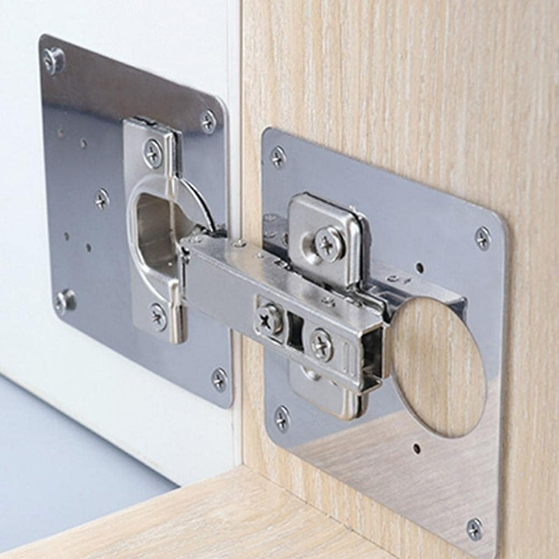 Cabinet Door Hinge Repair Plat - Furniture Hardware Fixing Screws 评论和价格