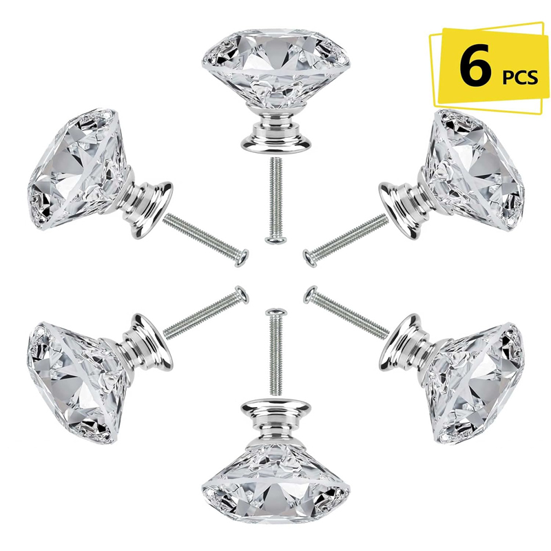 6Pcs Cabinet Knob with Screws  - Furniture Hardware Feet 评论和价格