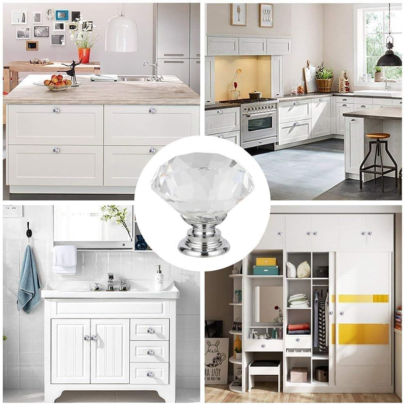 6Pcs Cabinet Knob with Screws  - Furniture Hardware Feet 评论和价格