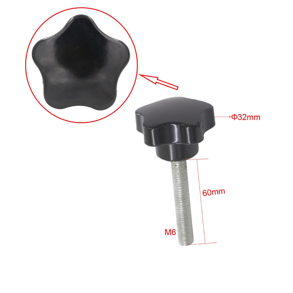 5pcs M6 x 60mm Thread  Star Kn - Furniture Screw Type 评论和价格