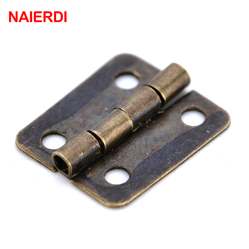 50PCS NAIERDI Antique Hinge Mi - Furniture Hardware Gold 评论和价格