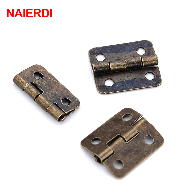 50PCS NAIERDI Antique Hinge Mi - Furniture Hardware Gold 评论和价格