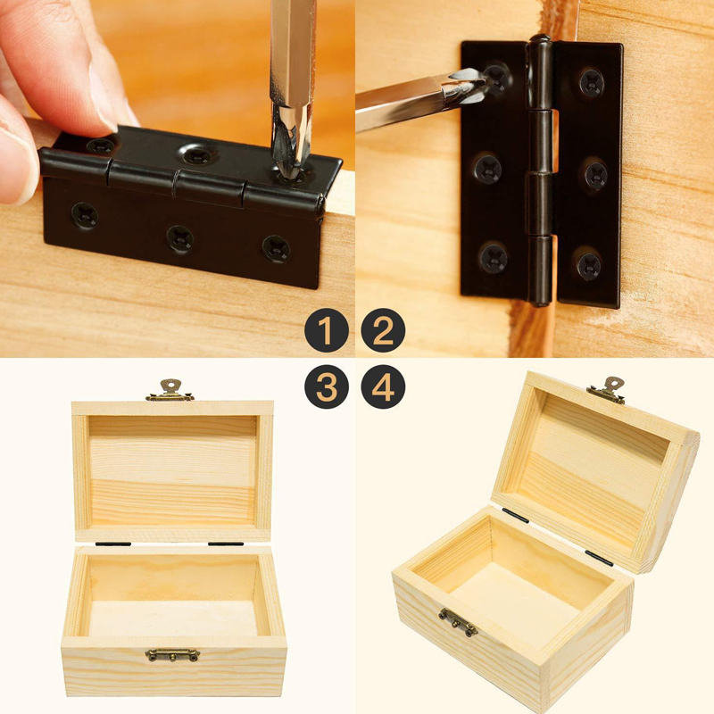 WV Black Door Hinges Stainless - Furniture Hardware Fixing Screws 评论和价格