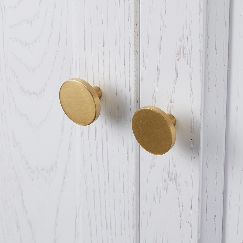 Round Brass Dresser Knobs Draw - Furniture Hardware Gold 评论和价格