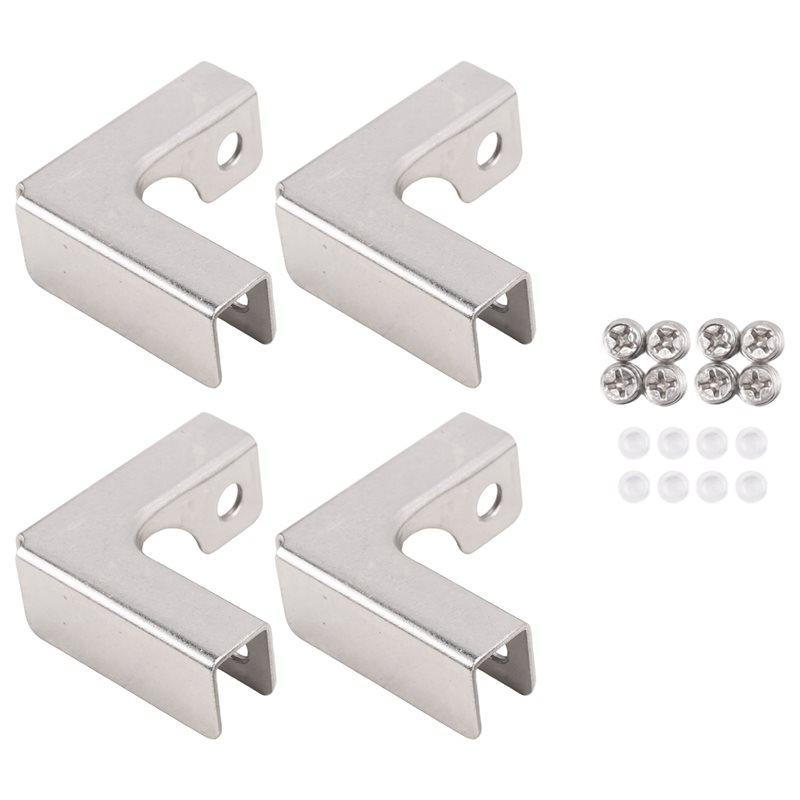 ABUI-4Pcs L Type Glass Fixing  - Furniture Hardware Types 评论和价格