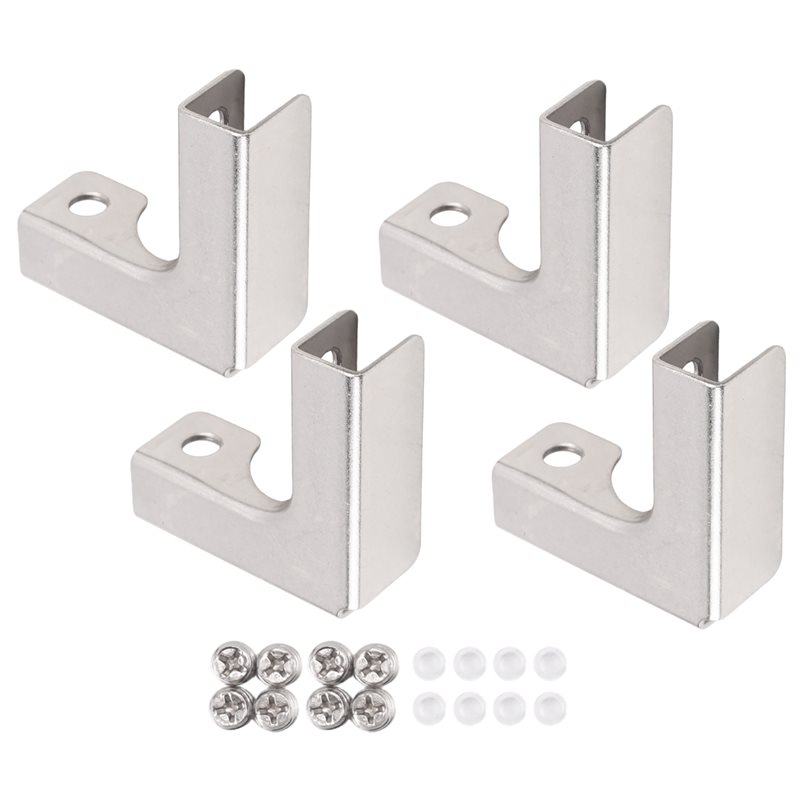 ABUI-4Pcs L Type Glass Fixing  - Furniture Hardware Types 评论和价格