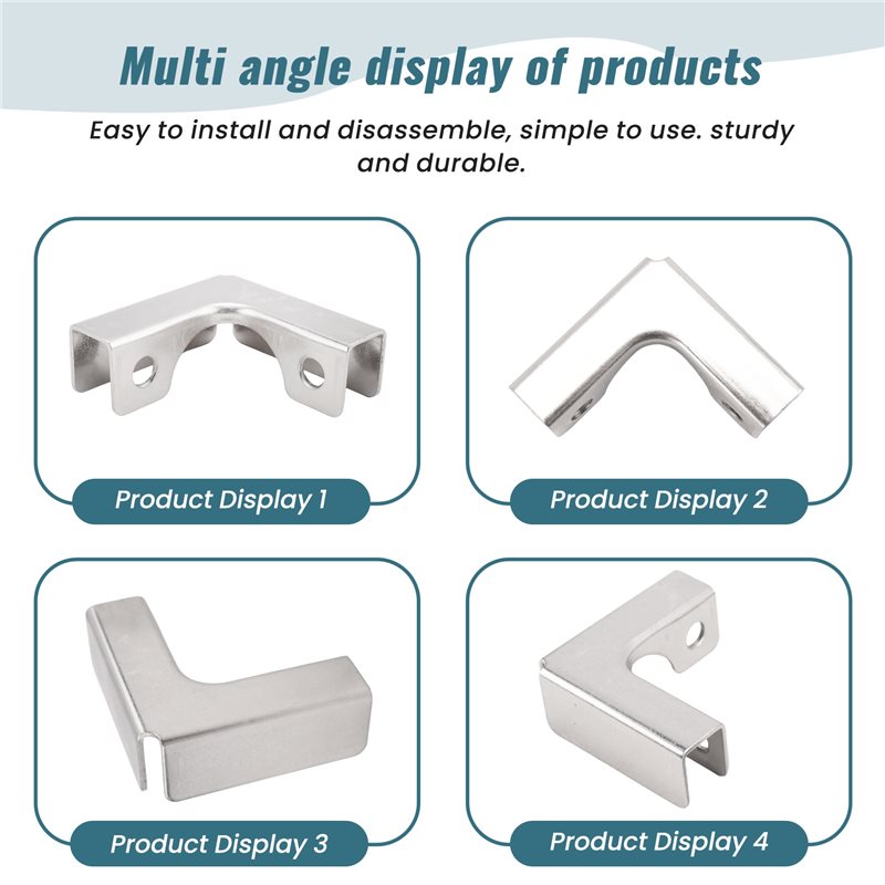 ABUI-4Pcs L Type Glass Fixing  - Furniture Hardware Types 评论和价格